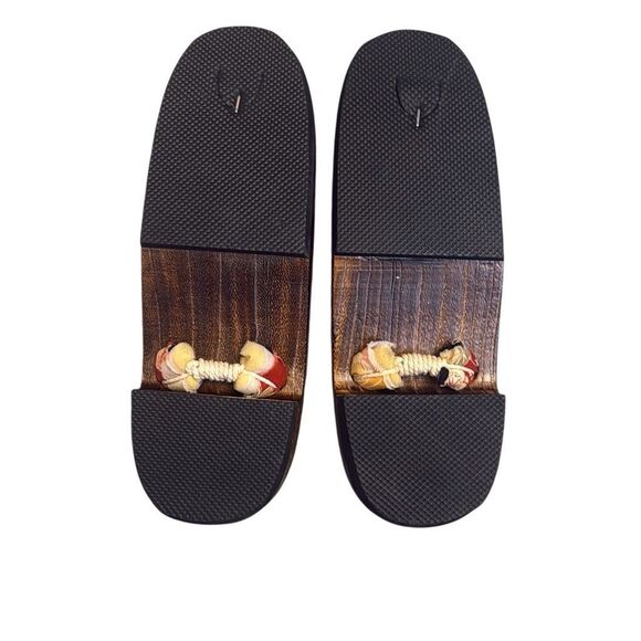 KIMONO HARVEST Japanese Women's Wooden Geta Sandals 9–10.5 US Traditional - Picture 5 of 8